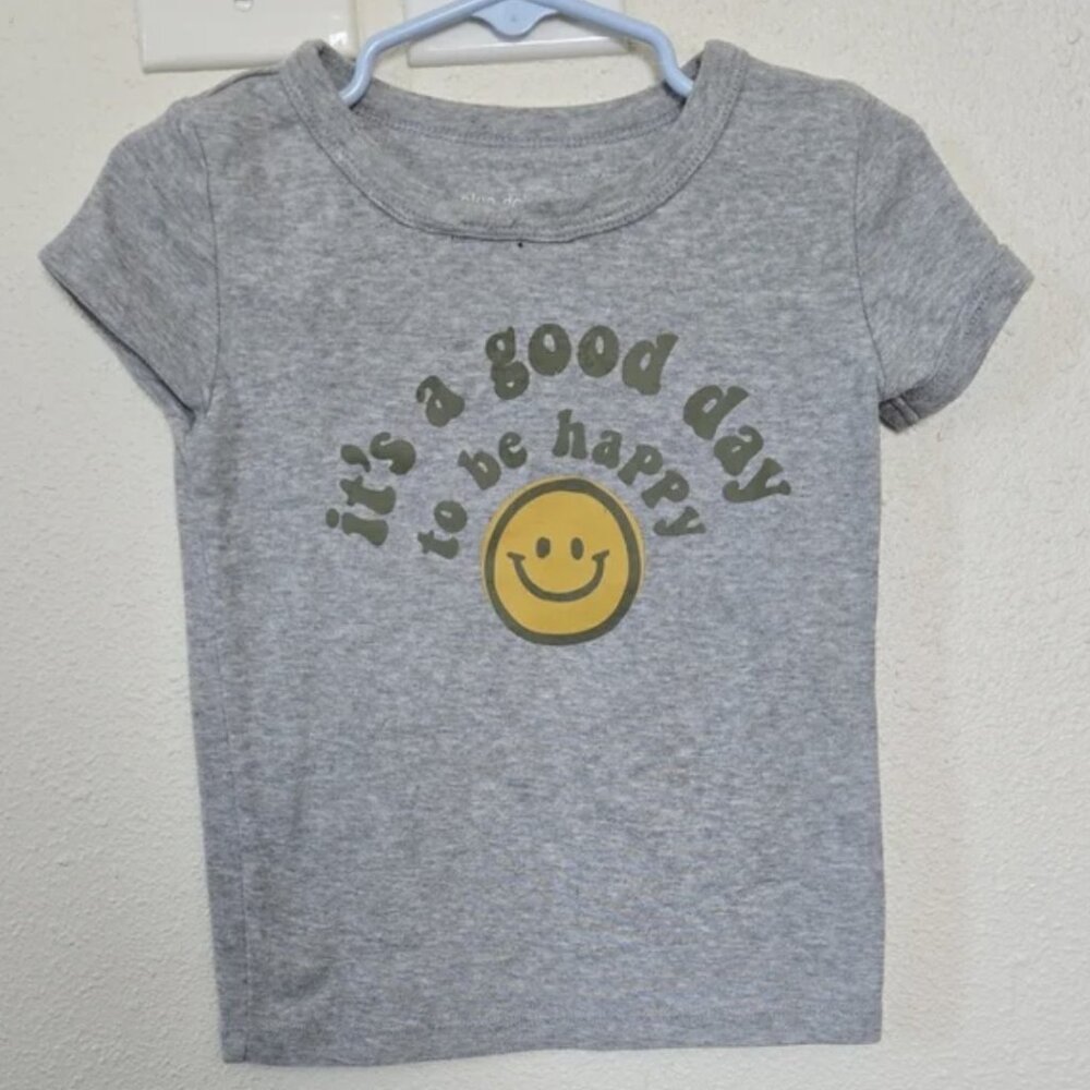 Okie Dokie Gray T-Shirt with Smiley Face
